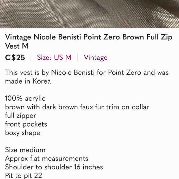 Vintage khaki green boxy sleeveless top 1X - Picture 5 of 5